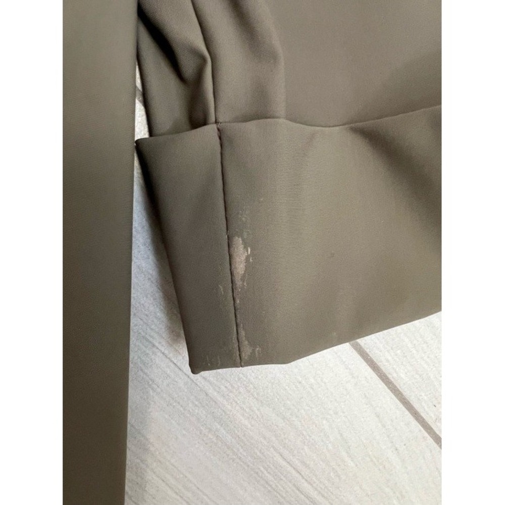 Jason by Comfy USA Asymmetric Zip Mock Neck Army Green Techwear Athleisure Sz S - Picture 7 of 9